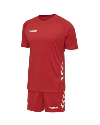 Set tricou si pantaloni scurti barbati -  Poliester - Rosu