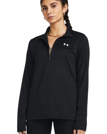 Bluza cu fenta cu fermoar - pentru antrenament - Negru