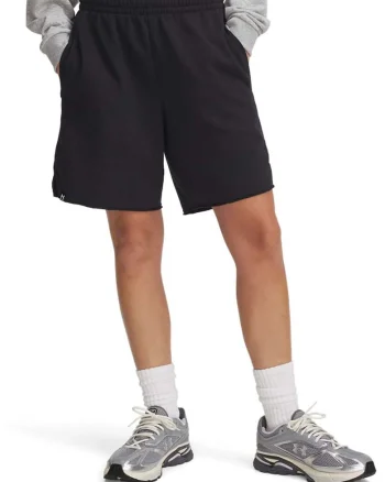 Pantaloni scurti din amestec de bumbac cu model uni - Negru