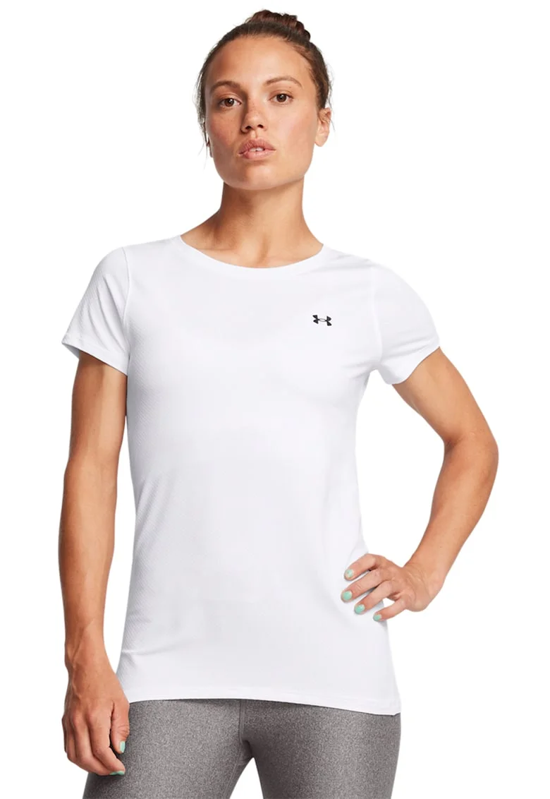 Tricou pentru antrenament HeatGear® - Alb optic/Alb murdar