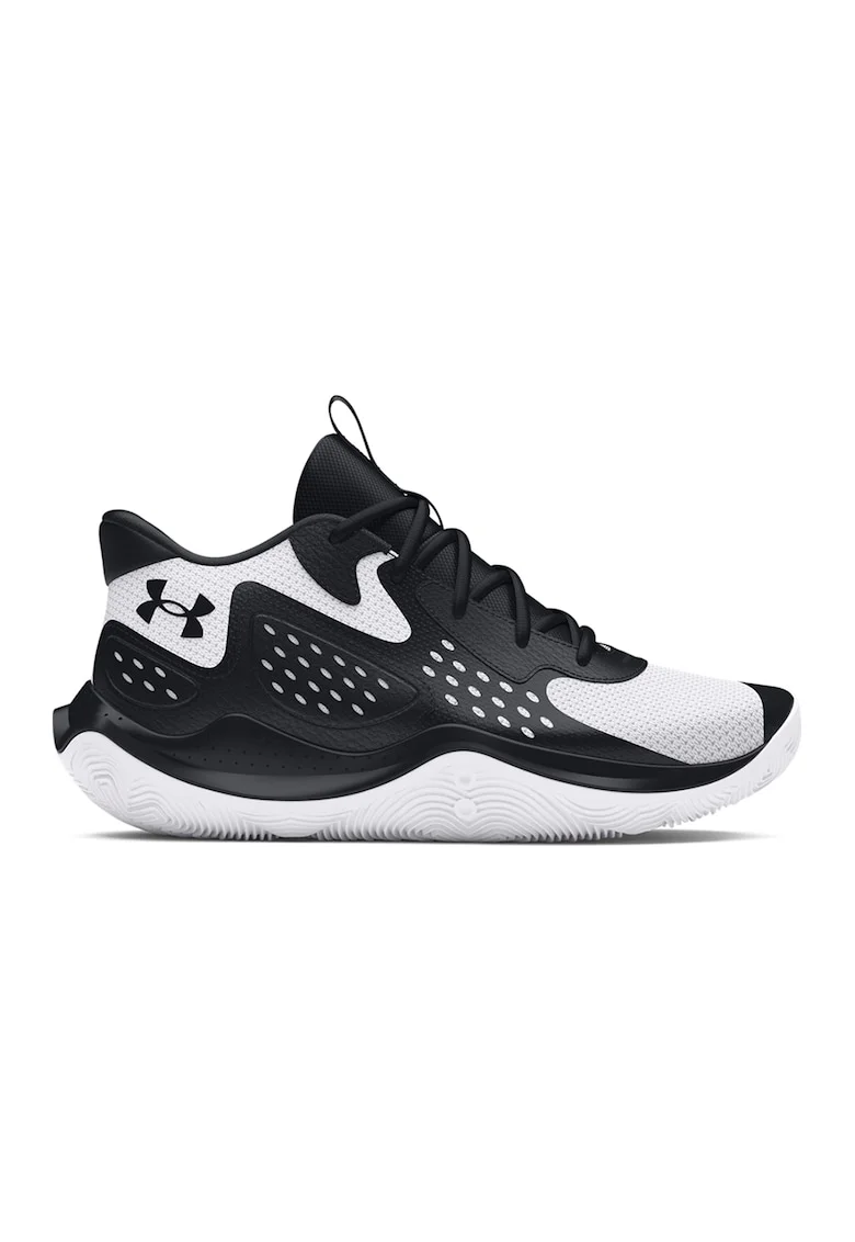 Pantofi mid-cut pentru baschet Jet '23 - Alb/Negru