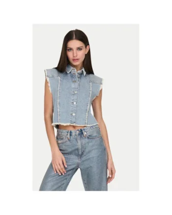 Vesta dama -  304928642 - Bumbac/Bumbac - Albastru - Albastru
