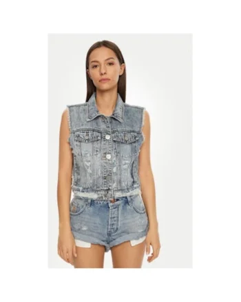 Vesta dama -  304604225 - Bumbac - Albastru - Albastru