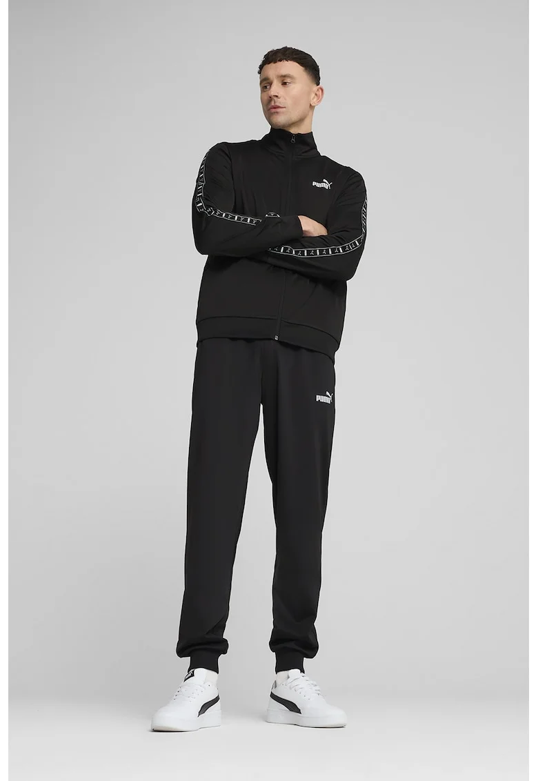 Trening cu logo si fermoar - Negru