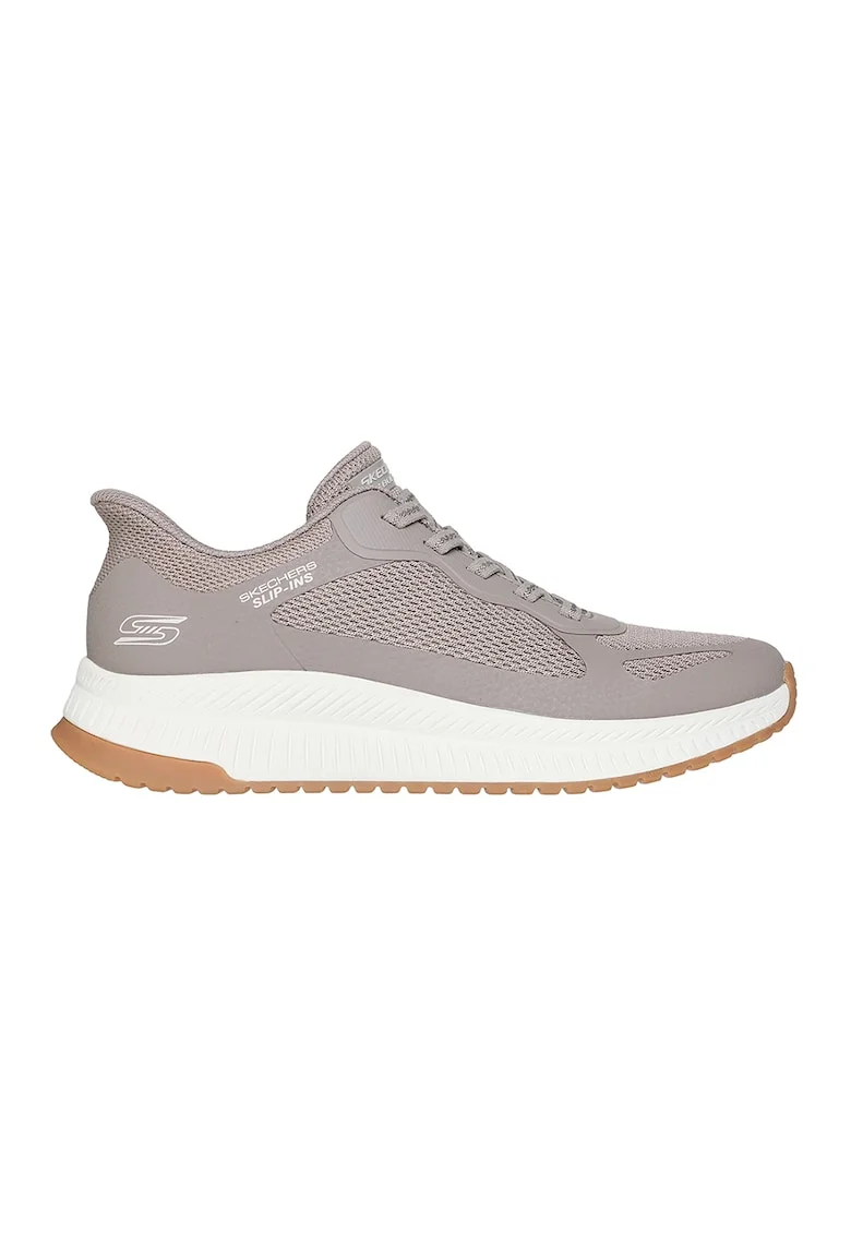 Pantofi sport Slip-Ins cu segmente de plasa si sintetice - Maro taupe