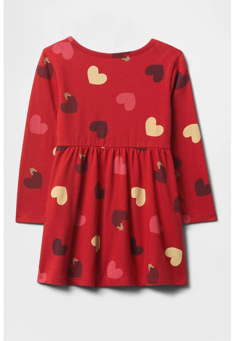 Rochie cu imprimeu cu inimi - Rosu/Galben/Roz