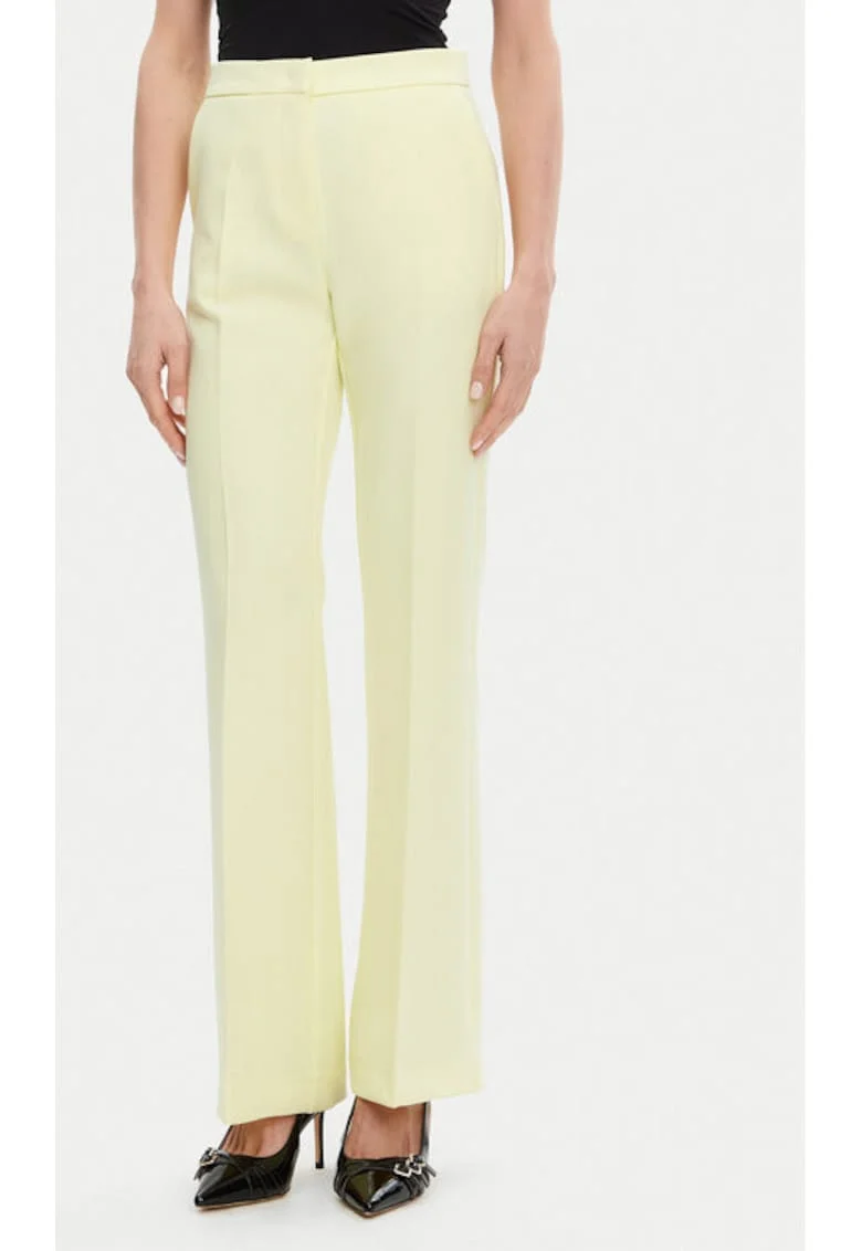 Pantaloni dama -  305406507 - Poliester - Galben - Galben