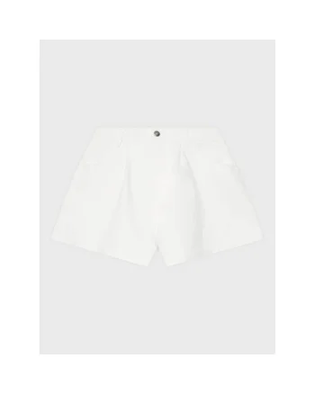 Pantaloni scurti fete -  301771166 - Bumbac - Alb - Alb