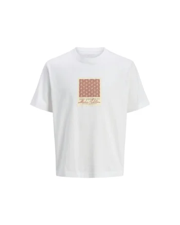Tricou JACK &JONES Islington AOP 40210 - Alb