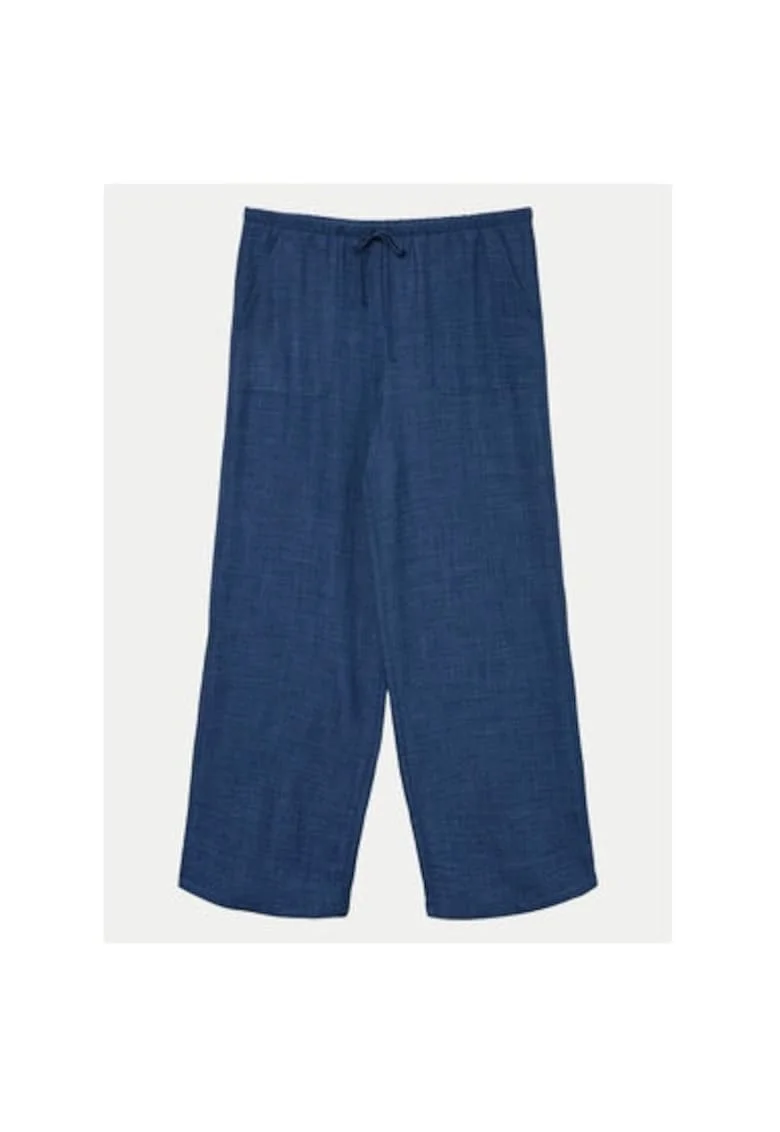Pantaloni dama -  304786594 - Poliester - Albastru - Albastru
