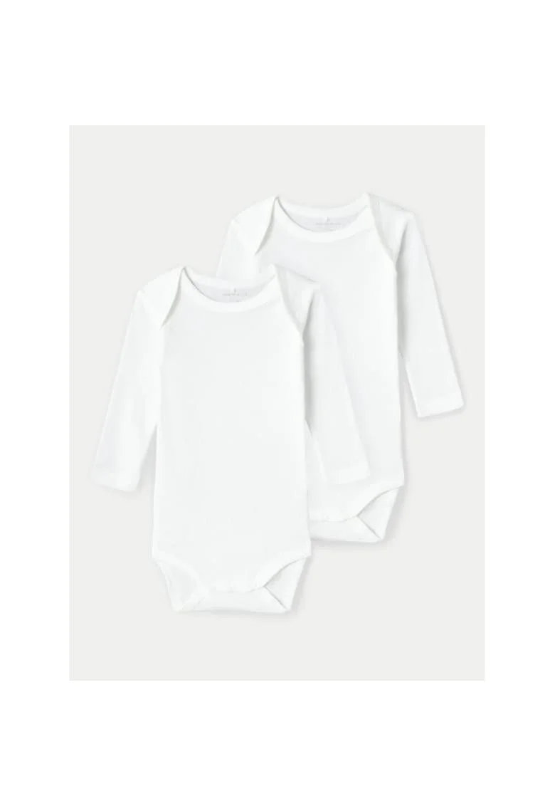 Set 2 body-uri copii -  304434327 - Bumbac organic/Bumbac - Alb - Alb