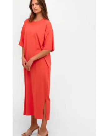 Rochie dama -  Rosu - Bumbac