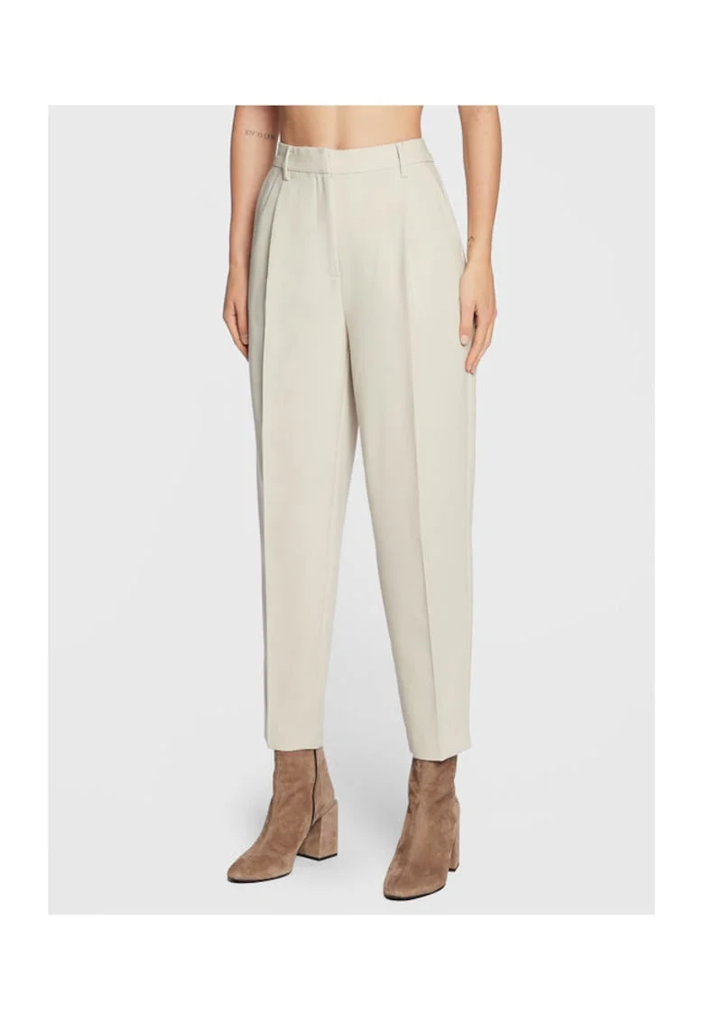 Pantaloni dama -  301665342 - Poliester reciclat/Viscoza - Bej - Bej