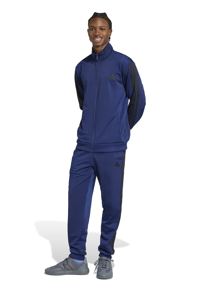 Trening cu logo brodat - Negru/Albastru inchis