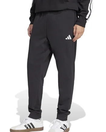Pantaloni de trening conici cu buzunare laterale - Alb/Negru