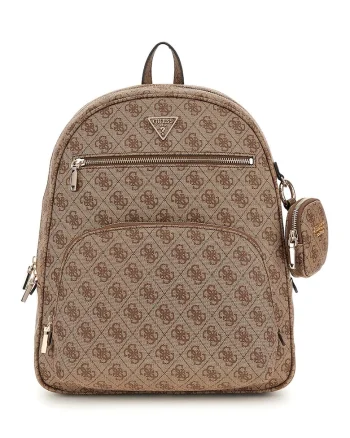 Rucsac cu model monograma Power Play II - Maro taupe
