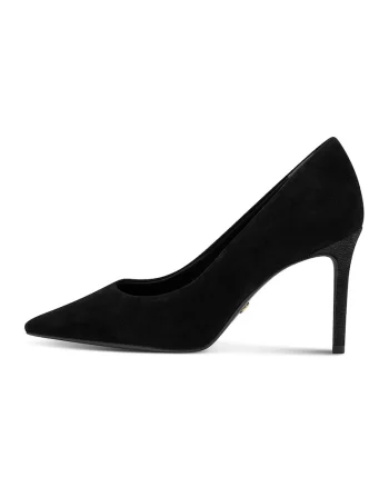 Pantofi din piele cu varf ascutit - Negru