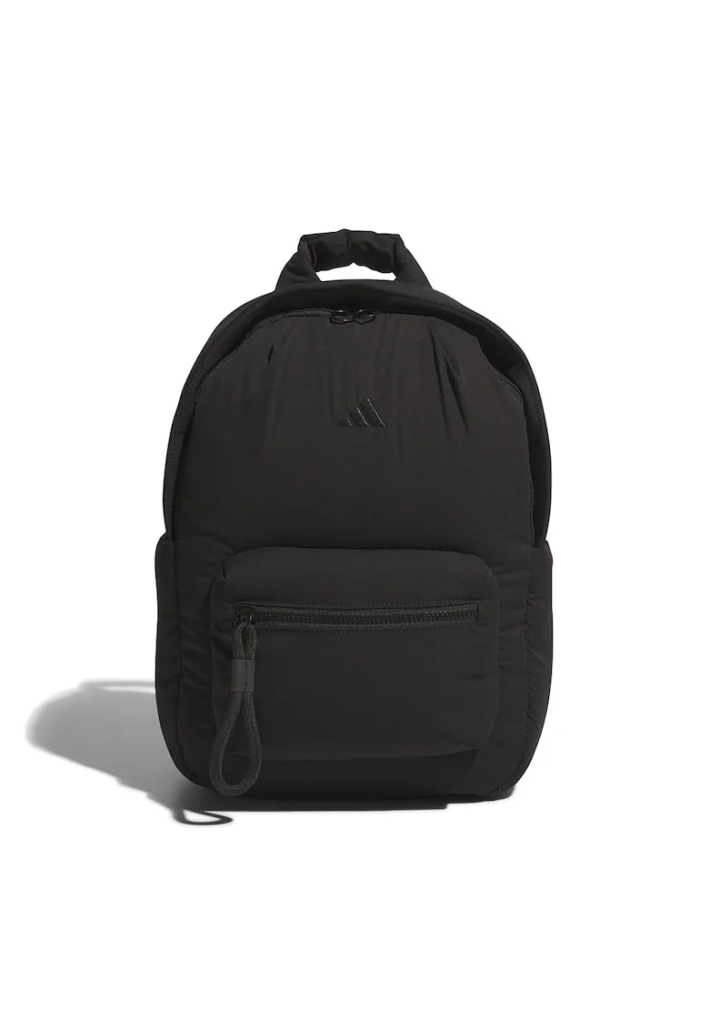 Rucsac din material textil cu fermoar si barete ajustabile - Negru