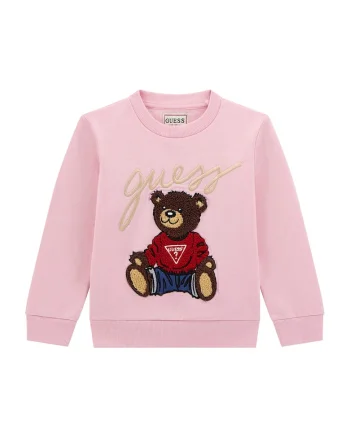 Bluza de trening din bumbac cu logo aplicat - Rosu/Maro/Roz pastel