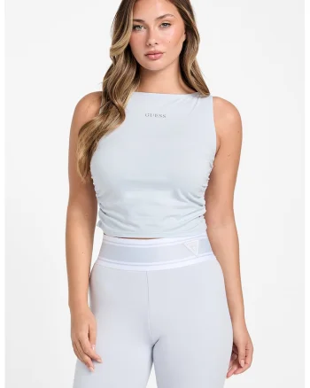 Top crop pentru fitness - Albastru glaciar