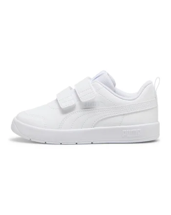 Pantofi sport Courtflex V3 cu velcro - Alb optic