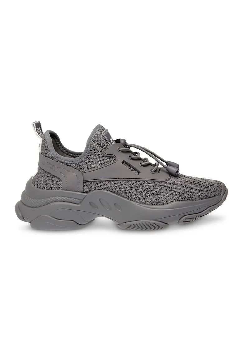 Pantofi sport Match-E slip-on cu insertii din plasa - Gri inchis