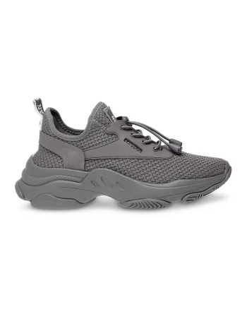 Pantofi sport Match-E slip-on cu insertii din plasa - Gri inchis