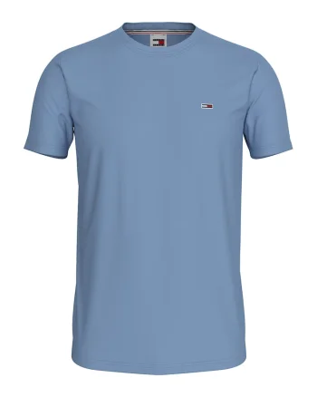 Tricou slim fit de bumbac - Albastru prafuit