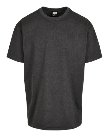 Tricou supradimensionat cu maneci cazute - Gri carbune