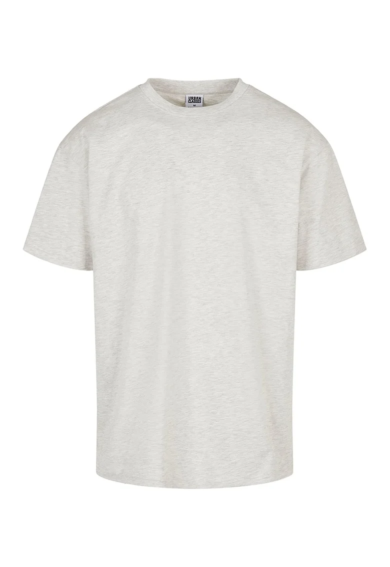 Tricou supradimensionat cu maneci cazute - Gri deschis