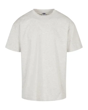 Tricou supradimensionat cu maneci cazute - Gri deschis