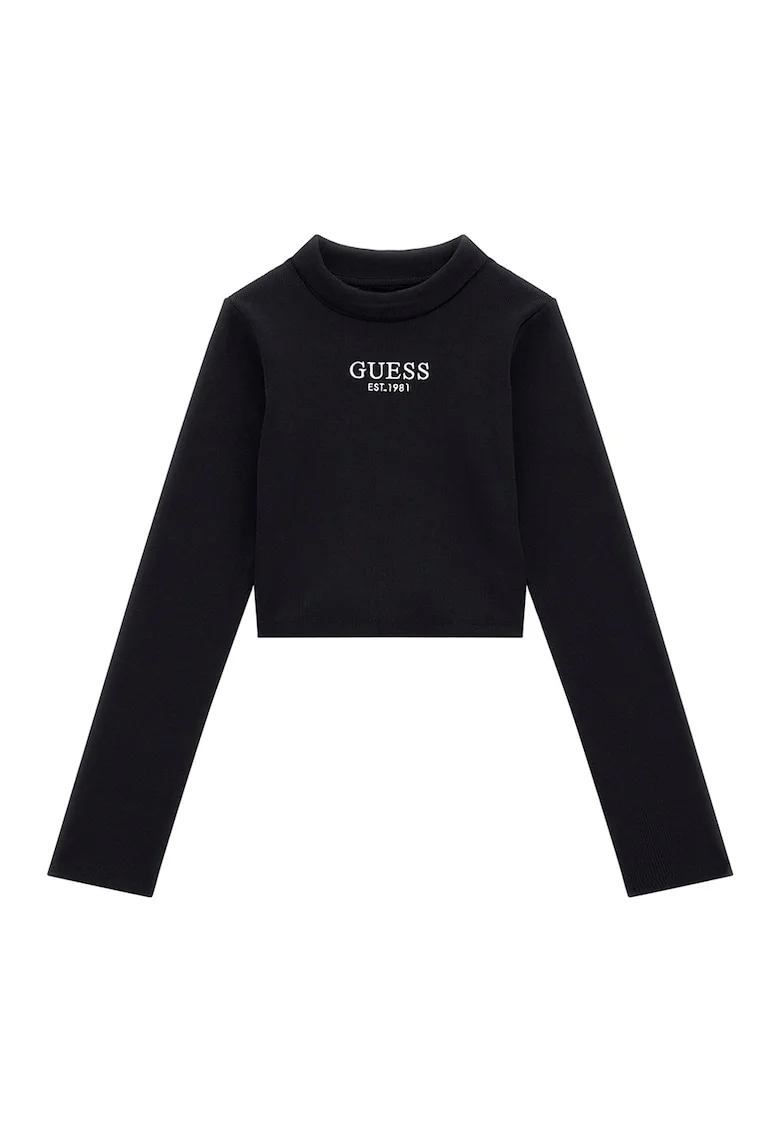Bluza cu striatii si logo brodat - Negru
