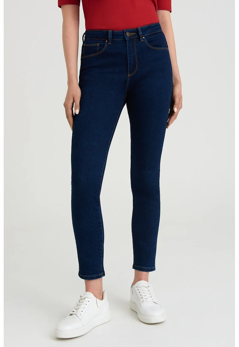 Blugi crop slim fit1 - Albastru ultramarin