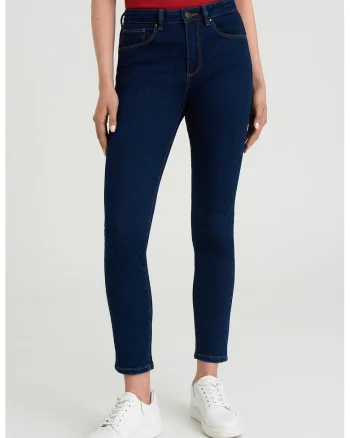 Blugi crop slim fit1 - Albastru ultramarin