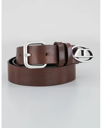 Curea unisex din piele - Maro inchis