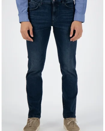 Blugi slim fit cu croiala dreapta Marvin - Albastru inchis
