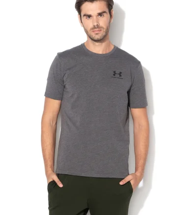 Tricou cu decolteu rotund - pentru fitness Sportstyle - Gri