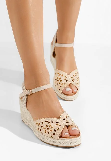 Sandale tip espadrile Finana bej
