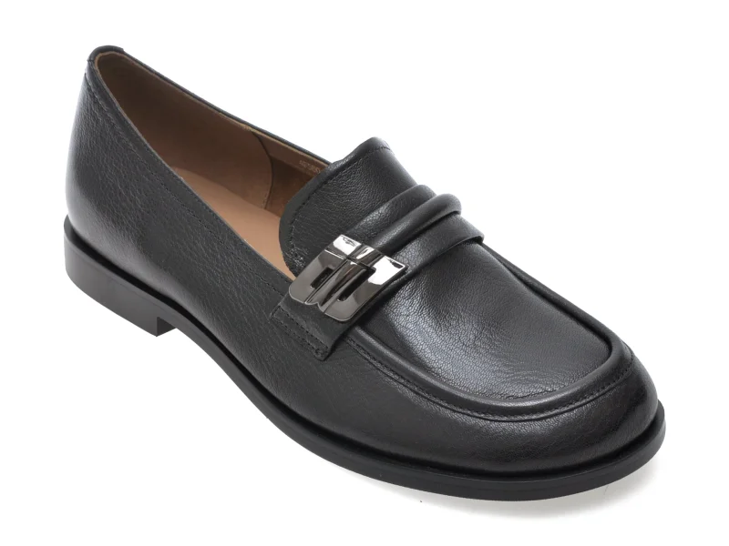 Mocasini EPICA negri, 4F5601, din piele naturala
