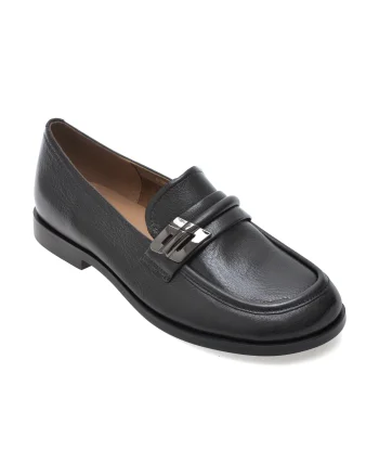 Mocasini EPICA negri, 4F5601, din piele naturala