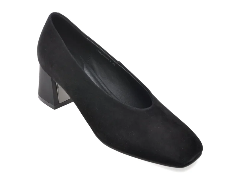 Pantofi eleganti EPICA negri, 3089, din piele intoarsa