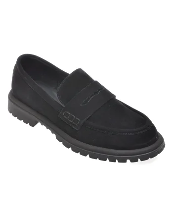 Mocasini EPICA negri, 39881, din piele intoarsa