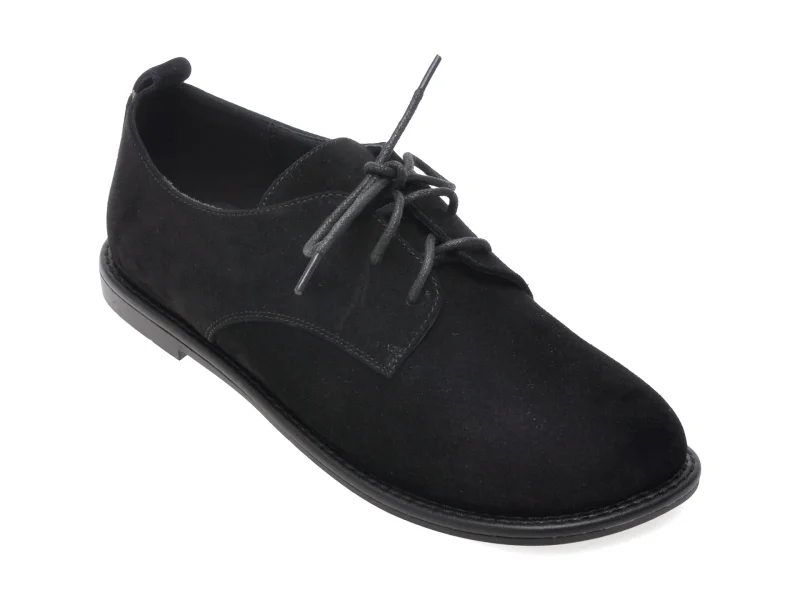 Pantofi EPICA negri, 39715, din piele intoarsa