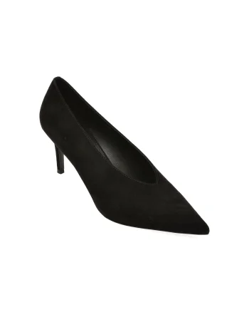 Pantofi eleganti EPICA PREMIUM negri, 2638, din piele intoarsa