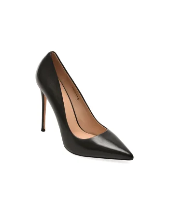 Pantofi eleganti EPICA PREMIUM negri, 231721, din piele naturala