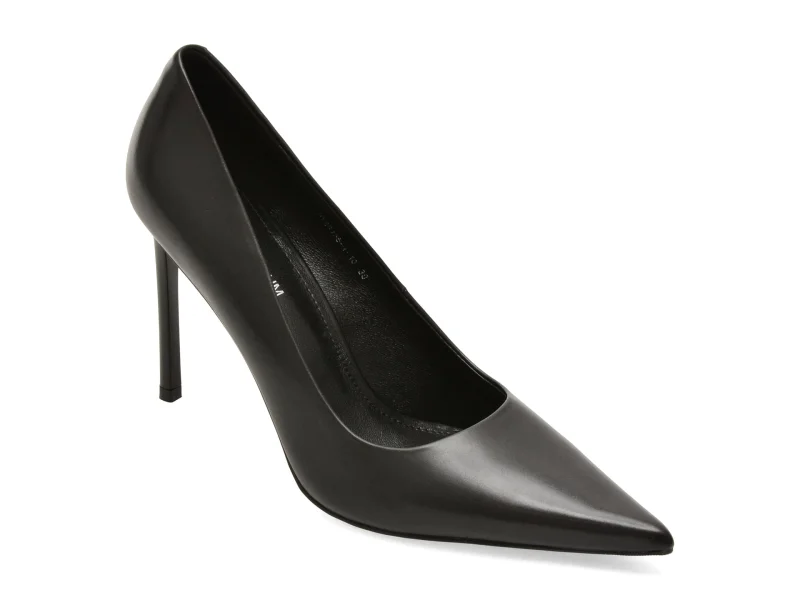 Pantofi eleganti EPICA PREMIUM negri, 26155, din piele naturala