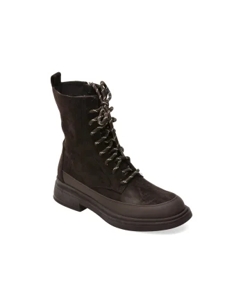 Ghete EPICA maro, 4F2591, din piele intoarsa