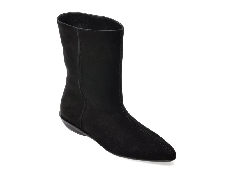 Ghete EPICA negre, 4351286, din piele intoarsa