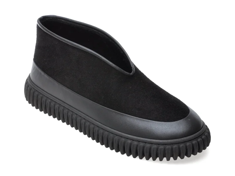 Pantofi GRYXX negri, 208616, din piele intoarsa