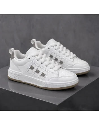 Adidasi dama casual albi cu gri 6612